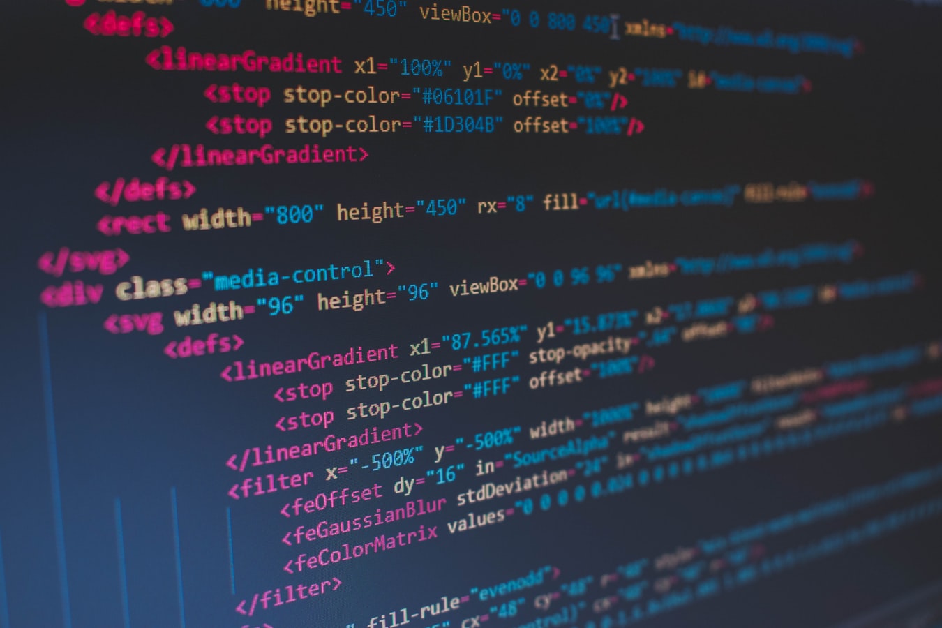 linhas de código da estrutura de um documento html.
